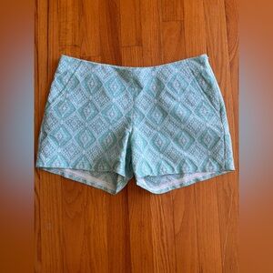Southern Tide Aqua Geometric Shorts